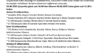 Kurban Bayramı’nda trafik tedbirleri – Tek Haber Ajansı (TEKHA) Türkiye’nin Habercisi