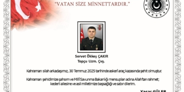 Edirne’de Askeri Araç Kazası: Topçu Uzman Çavuş Servet Ökkeş Çakır Şehit Oldu